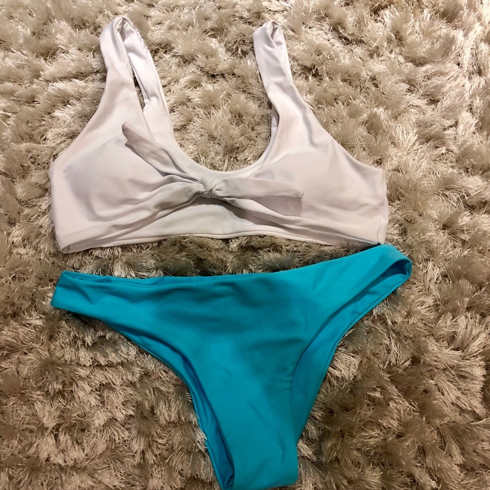 White and Blue Bikini